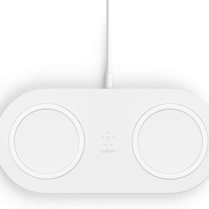 Belkin WIZ002ttWH - Wireless charging pad - 10 Watt - Lithium - White - Para Universal - Dual Pad
