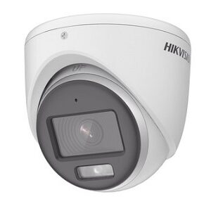Hikvision Turbo HD Camera with ColorVu DS-2CE70KF0T-MFS - Cámara de videovigilancia - torreta - a prueba de polvo / impermeable - color (Día y noche) - 2960 x 1665 - 3K - montaje M12 - focal fijado - audio - compuesto, AHD, CVI, TVI - DC 12 V