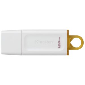 Kingston - USB flash drive - 128 GB - USB 3.0 - Plastic White-Yellow