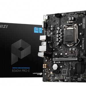 MSI B560M PRO-E - Placa base - micro ATX - Socket LGA1200 - B560 Chipset - USB 3.2 Gen 1 - Gigabit LAN - Tarjeta gráfica (CPU necesaria) - HD Audio (8-canales)