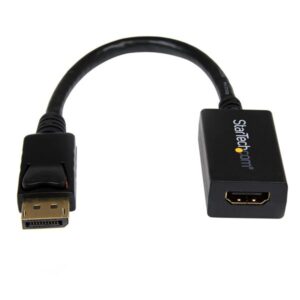 StarTech.com Adaptador Conversor de Video DisplayPort a HDMI Cable Convertidor DP Pasivo Hembra HDMI Macho DP 1920x1200 - Adaptador de vídeo - DisplayPort macho a HDMI hembra - 26.5 cm - para P/N: DK30CH2DEP, DK30CH2DEPUE, DK30CHDDPPD, DK30CHDPPDUE, MST14DP123DP, SV231QDPU34K