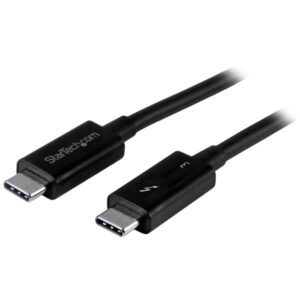 StarTech.com Cable de 2m Thunderbolt 3 USB C (40 Gbps) - Cable Compatible con Thunderbolt y USB - Cable Thunderbolt - 24 pin USB-C (M) a 24 pin USB-C (M) - Thunderbolt 3 / USB / DisplayPort - 2 m - compatibilidad con 4K - negro - para P/N: CDP2HDUACP, CDP2HDUACPW, TB33A1C, TBDOCKHDPBC