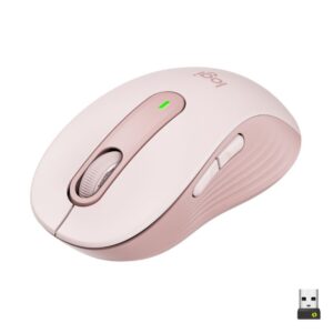 Logitech Signature M650 - Ratón - manos pequeñas - diestro y zurdo - inalámbrico - Bluetooth, 2.4 GHz - receptor de USB Logitech Logi Bolt - rosa