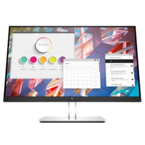 HP E24 G4 - E-Series - monitor LED - 23.8" - 1920 x 1080 Full HD (1080p) @ 60 Hz - IPS - 250 cd/m² - 1000:1 - 5 ms - HDMI, VGA, DisplayPort - plata (base), cabezal negro