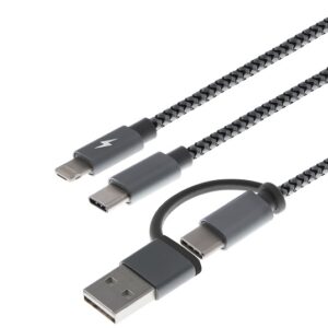 Xtech - USB cable - USB Type A or C - Micro USB or Lightning and USB type C - 1.2 m - only chargingXTC-560
