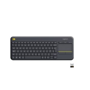 Logitech Wireless Touch Keyboard K400 Plus - Teclado - con panel táctil - inalámbrico - 2.4 GHz - QWERTY - Internacional de EE. UU. - negro