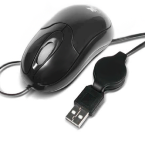 Xtech XTM-150  - Ratón - Cableado - USB - Negro - Optico - Cable Retráctil