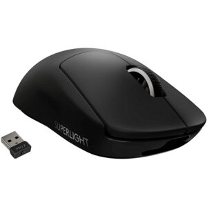 Logitech PRO X SUPERLIGHT Wireless Gaming Mouse - Ratón - óptico - 5 botones - inalámbrico, cableado - 2.4 GHz - negro