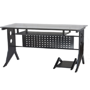 Computer Desk Black with Tempered Glass Top Xtech CT-1211