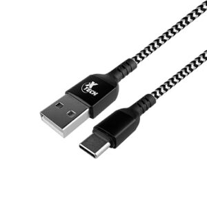 Xtech - USB cable - 4 pin USB Type A - 24 pin USB-C - 1.8 m - Black & white - Braided-XTC-511