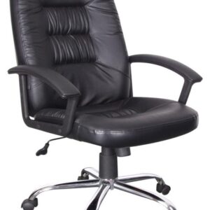 Xtech Calabria - Silla - ejecutivo - reposabrazos - inclinación - giratorio - plástico, metal, PVC, espuma, cuero sintético, contrachapado - negro