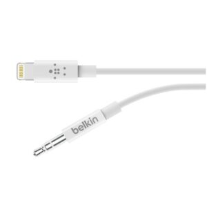 Belkin - Cable - Lightning/ Audio Aux  - Conecta iPhone  directo a salida 3.5mm - Blanco