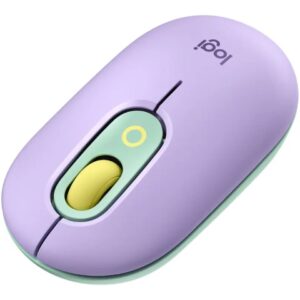 Logitech POP - Ratón - compacto - óptico - 4 botones - inalámbrico - Bluetooth 5.1 - morado