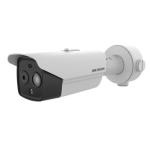 Hikvision HeatPro Series DS-2TD2628-10/QA - Cámara de videovigilancia de red/térmica - bala - color (Día y noche) - 2688 x 1520 (óptico) / 256 x 192 (térmico) - focal fijado - audio - con cable - compuesto - LAN 10/100 - MJPEG, H.264, H.265 - CC 12 V/PoE Clase 3
