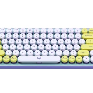 Logitech POP Keys - Teclado - Inalámbrico - Español - USB / Bluetooth LE / Bluetooth 5.1 / Bluetooth - Diseño ergonómico - Morado