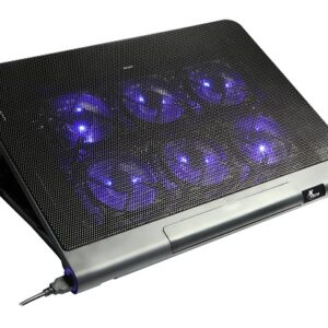 Xtech - Notebook stand - XTA-160 - Kyla - gaming - Laptop-size compatibility: Up to 17in - Number of fans: 6 LED Blue light - Adjustable height: 3 positions - Connectivity: 2 USB ports