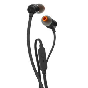 JBL T110 - Auriculares internos con micro - en oreja - cableado - conector de 3,5 mm - negro