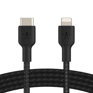 Belkin BOOST CHARGE - Cable Lightning - 24 pin USB-C macho a Lightning macho - 1 m - negro - suministro de potencia USB (18W)