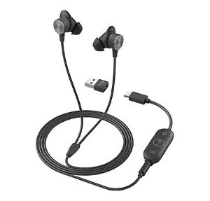 Logitech Zone Wired Earbuds - Auricular - en oreja - cableado - conector de 3,5 mm - aislamiento de ruido - grafito - Certificado para Skype Empresarial, Certificado para Equipos de Microsoft