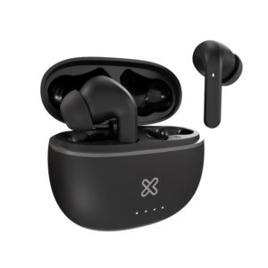 Klip Xtreme - KTE-750BK - True wireless earphones - Para Home audio / Para Portable electronics / Para Tablet / Para Cellular phone - Wireless - ANC - 26hrs - Negro - Cancelación activa de ruido - 26 horas de reproducción - Botón táctil - Resistente al agua