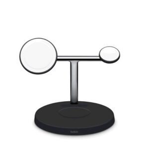 Belkin - Base de carga inalámbrica - 15 vatios - Fast Charge (magnética) - negro - para Apple iPhone 12, 12 mini, 12 Pro, 12 Pro Max