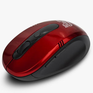 Klip Xtreme KMW-330 Vector - Ratón - ergonómico - óptico - 6 botones - inalámbrico - 2.4 GHz - receptor inalámbrico USB - rojo