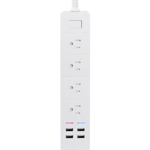 Nexxt - Solutions Connectivity - wireless 4 outlet - Conexión Wi-Fi - 4 toma corriente - 4 puertos USB de carga - Compatible  con Amazon Alexa y Google Asistant - 1875W de potencia máxim