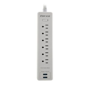 Forza - Surge protector - AC 110/220 V - 5 Tomas de Corriente - UNV NEMA 2USB 5ft WH