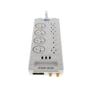 Forza - Surge protector - AC 110/220 V - 11 Tomas de Corriente - NEMA 3USB 5ft WH