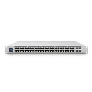Ubiquiti UniFi Switch USW-Enterprise-48-PoE - Conmutador - L3 - Gestionado - 48 x 100/1000/2.5G (PoE+) + 4 x 1 Gigabit / 10 Gigabit SFP+ (enlace ascendente) - montaje en rack - PoE+ (720 W)