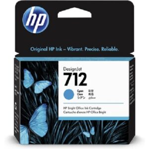HP 712 - 29 ml - cián - original - DesignJet - cartucho de tinta - para DesignJet Studio, T210, T230, T250, T630, T650
