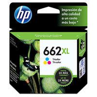 HP 662XL - Alto rendimiento - color (cian, magenta, amarillo) - original - Ink Advantage - cartucho de tinta - para Deskjet 1516, Ink Advantage 15XX, Ink Advantage 26XX, Ink Advantage 46XX