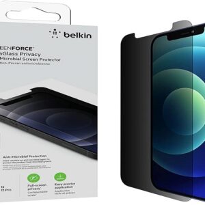 Belkin ScreenForce Pro - Protector de pantalla para teléfono móvil - cristal - con filtro de privacidad - para Apple iPhone 15 Pro