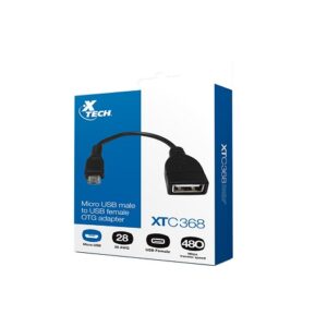 Xtech - USB cable - 5 pin Micro-USB Type B - 4 pin USB Type B - Black - XTC-368
